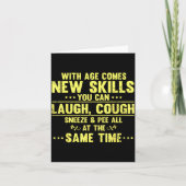 Funny Saying With Age Comes New Skills Sarcastic W カード (正面)
