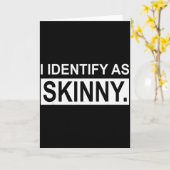 Funny Sayings I Identify As Skinny Jokes Sarcastic カード (黄色い花)