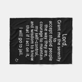 Funny Sayings S - New Serenity Jail Prayer  フリースブランケット (正面(横))