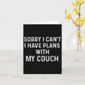 Funny Sayings Shirts Sorry I Cant I Have Plans Wit カード (黄色い花)