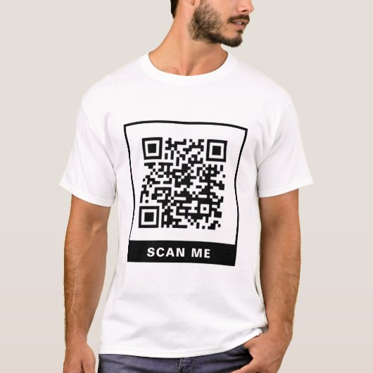 Funny Scan Me QR-Code T-Shirt Tシャツ (正面)