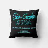 Funny scared cartoon face クッション (裏面)