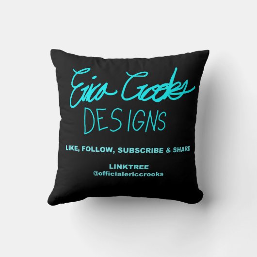 Funny scared cartoon face クッション (裏面)