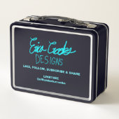 Funny scared cartoon face メタルランチボックス (裏面)