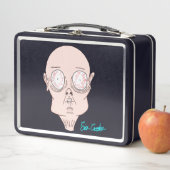 Funny scared cartoon face メタルランチボックス (インサイチュ)