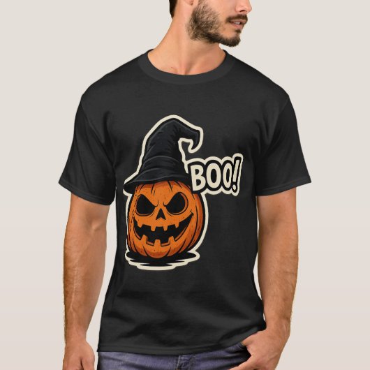  Funny & Scary Halloween Sticker  Tシャツ (正面)