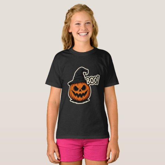 Funny & Scary Halloween Sticker Tシャツ (正面フル)