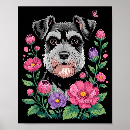 Funny Schnauzer Art For Women Schnauzer Dog Lover  ポスター (正面)