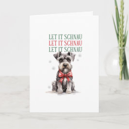 Funny Schnauzer Dog Christmas Happy Holidays Holid シーズンカード