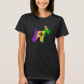 Funny Schnauzer Dog Lover Cute Mardi Gras Carnival Tシャツ (正面)