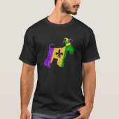 Funny Schnauzer Dog Lover Cute Mardi Gras Carnival Tシャツ (正面)