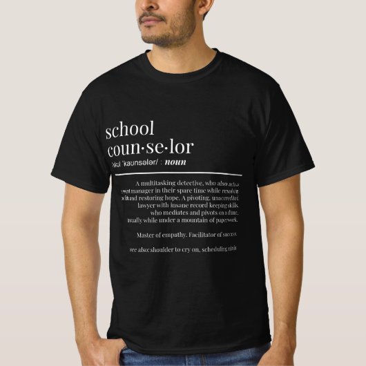 Funny School Counselor Gift Counseling  Tシャツ (正面)