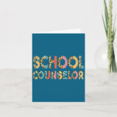 Funny School Counselor Teacher Leopard School Coun カード (正面)