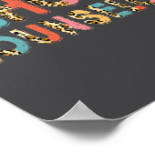 Funny School Counselor Teacher Leopard School Coun ポスター (角)