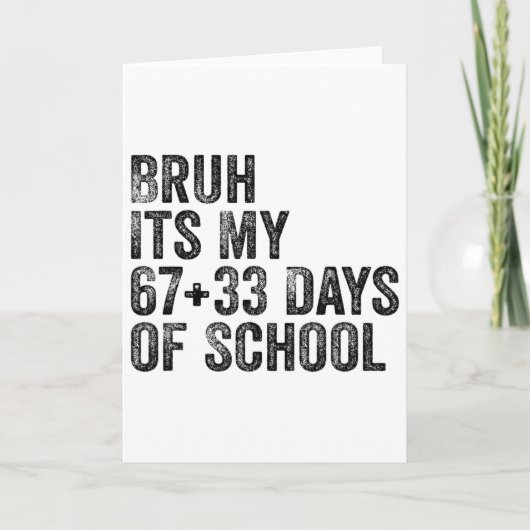 Funny School Countdown Student Teacher Clroom Humo カード (正面)