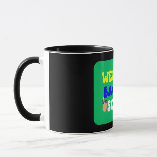 Funny School Mug - Mask to School 2025 マグカップ (左)