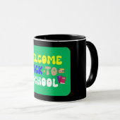 Funny School Mug - Mask to School 2025 マグカップ (正面右)