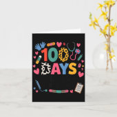 Funny School Nurse 100 Days Patching Tiny Humans I カード (黄色い花)