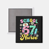 Funny School Nurse 67 Cute Medical Meme Design  マグネット (正面/裏面)