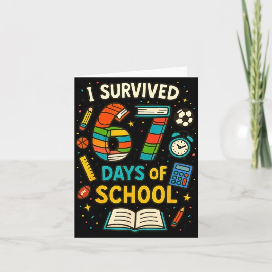 Funny School Six Seven Meme Student Teacher Joke 6 カード (正面)