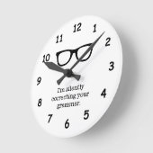 Funny school teacher wall clock for classroom ラウンド壁時計 (傾斜)