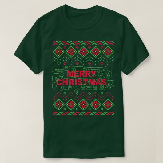 Funny Science & Biology Ugly Sweater Christmas 737 Tシャツ (デザイン正面)