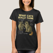 Funny Science Cat Physics What Cats Think Gift Men Tシャツ (正面)
