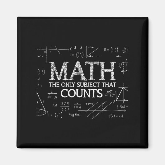 Funny Science Nerd Math The Only Subject That Coun マグネット (正面)