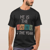 Funny Science Periodic Table Father of the Year Tシャツ (正面)