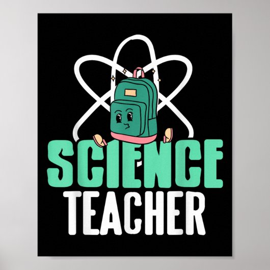 Funny Science Teacher Backpack School Humor ポスター (正面)