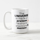 Funny Science Universe Protons Neutrons Electrons  コーヒーマグカップ (左)
