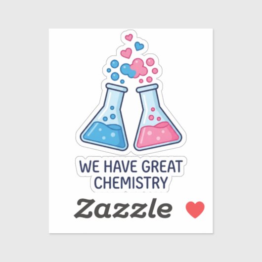 Funny Science We Have Great Chemistry Valentine シール (シート)