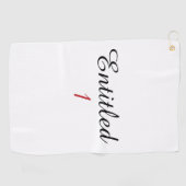 Funny Scratch Golfer Entitled 1 Spoof Brand Parody ゴルフタオル (横)