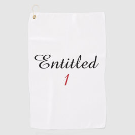 Funny Scratch Golfer Entitled 1 Spoof Brand Parody ゴルフタオル