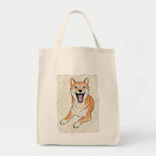 Funny Screaming Shiba Inu - Internal Chaos Crayon トートバッグ (正面)