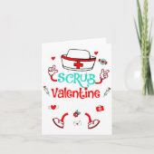 Funny Scrub Valentines Day Nurse Crew Family Group カード (正面)
