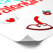 Funny Scrub Valentines Day Nurse Crew Family Group ポスター (角)