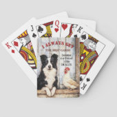 Funny Scruffy Dog and Chicken  トランプ (裏面)