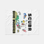 Funny Scuba Dive Buddy  フリースブランケット (正面(横))