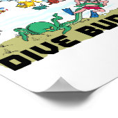 Funny Scuba Dive Buddy  ポスター (角)