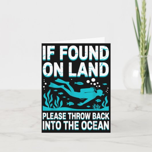 Funny Scuba Diving Art For Men Women Scuba Dive Sc カード (正面)