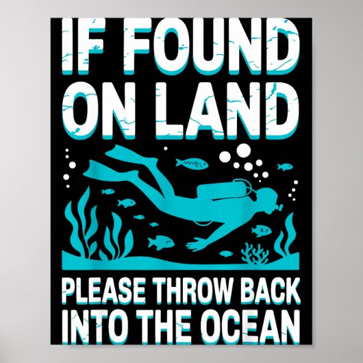 Funny Scuba Diving Art For Men Women Scuba Dive Sc ポスター (正面)