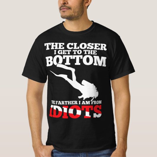 Funny Scuba Diving Flag Dive Quote Scuba Diver Gif Tシャツ (正面)