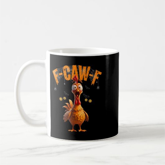 Funny Sder Web Chicken F-caw-f  コーヒーマグカップ (左)
