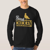 Funny Seagull Beach Chicken Tシャツ (正面)