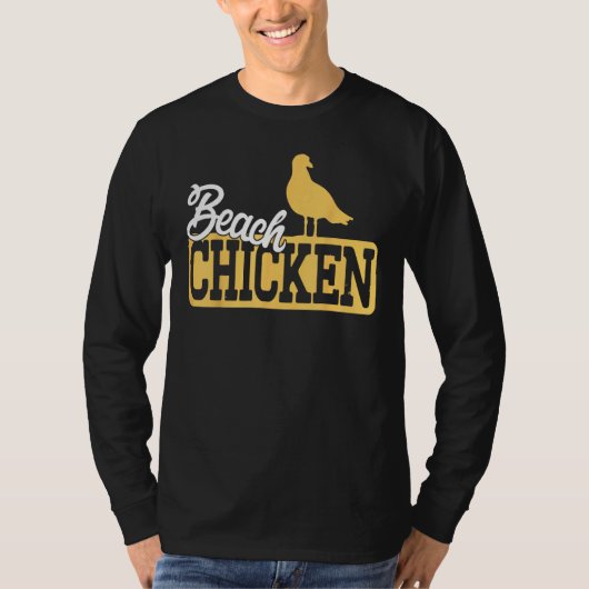 Funny Seagull Beach Chicken Tシャツ (正面)