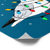 Funny Seagull Bird Christmas Animal Lover  ポスター (角)