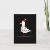 Funny Seagull Christmas Graphics Animal Lights Lov カード (正面)
