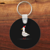 Funny Seagull Christmas Graphics Animal Lights Lov キーホルダー (正面)