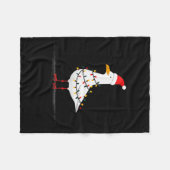 Funny Seagull Christmas Graphics Animal Lights Lov フリースブランケット (正面(横))